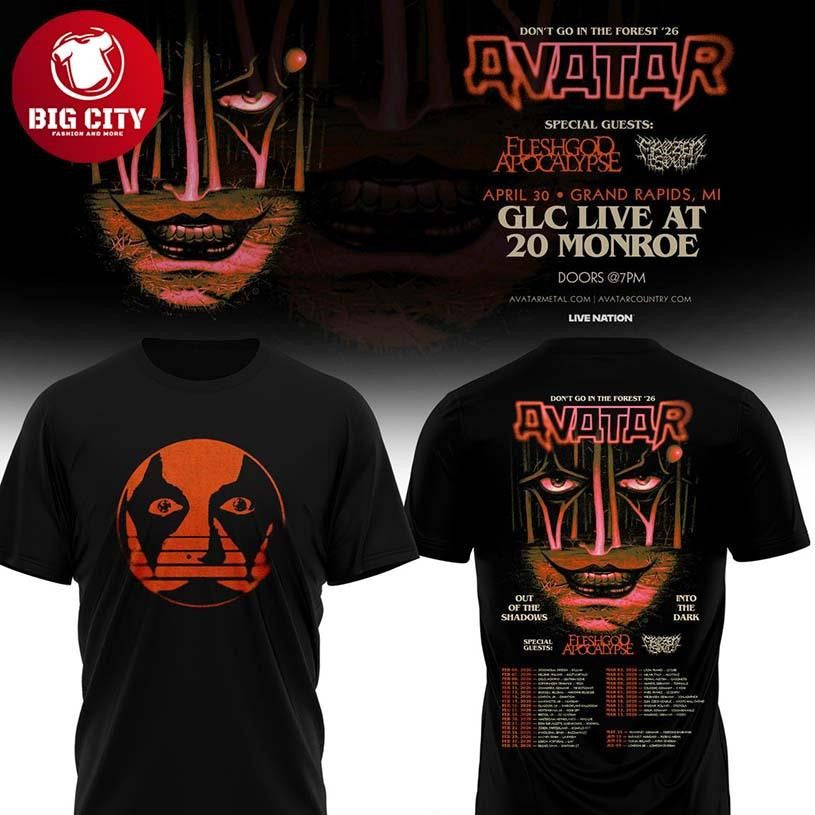 Avatar Don't Go In The Forest 2026 EU &amp; UK Tour - Adult & Kids T-Shirts, Sweatshirts & Hoodies apparel design preview 1
