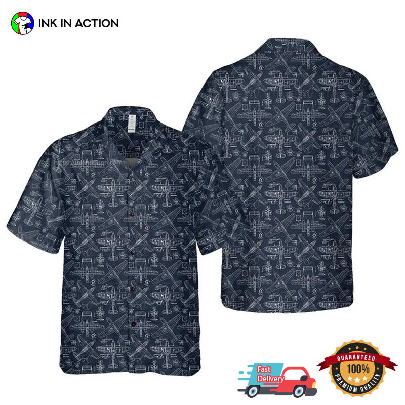 Aviation Plane Script Hawaiian - Adult & Kids T-Shirts, Sweatshirts & Hoodies apparel design preview 1