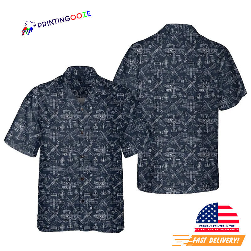 Aviation Plane Happy International Day Hawaiian - Adult & Kids T-Shirts, Sweatshirts & Hoodies apparel design preview 1
