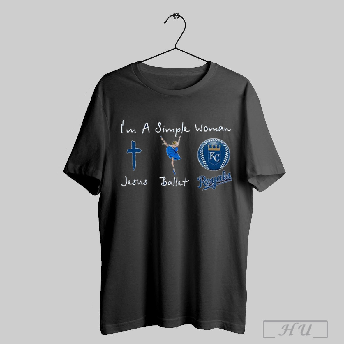 Awesome Im A Simple Woman Jesus Ballet Royals - Adult & Kids T-Shirts, Sweatshirts & Hoodies apparel design preview 1