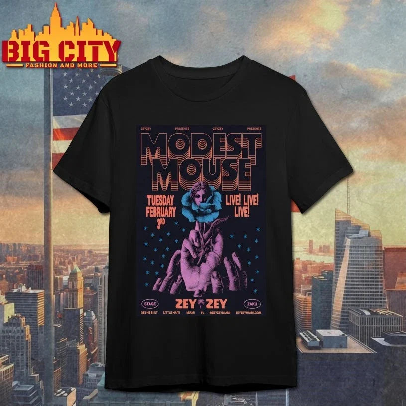 Awesome Modest Mouse Feb 3 2026 ZeyZey Miami FL - Adult & Kids T-Shirts, Sweatshirts & Hoodies apparel design preview 1