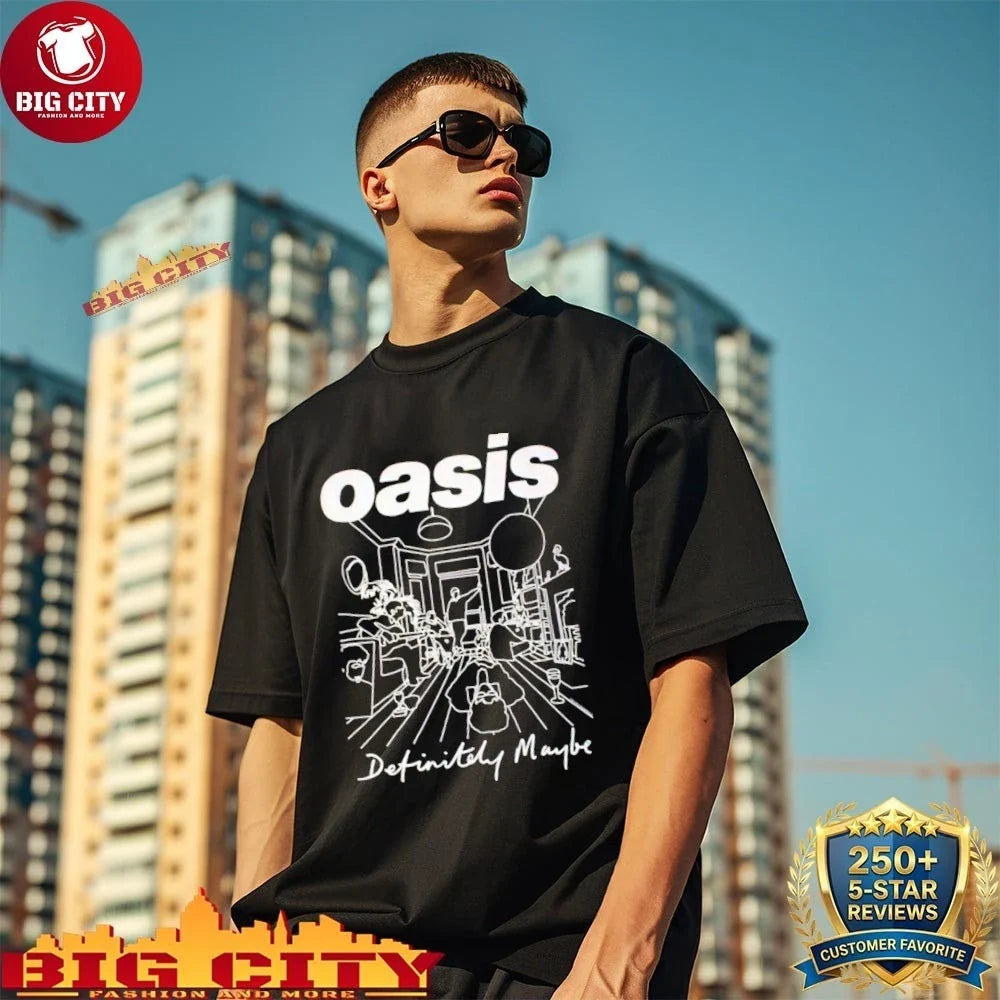 Awesome Oasis Definitely Maybe Line Drawing - Adult & Kids T-Shirts, Sweatshirts & Hoodies apparel design preview 1