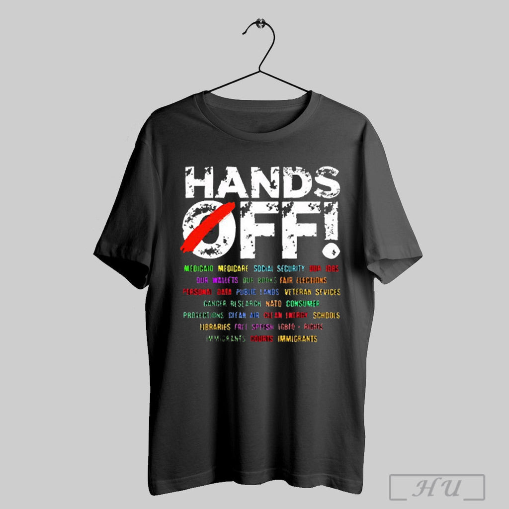 Awesome Womens Hands Off Protest Print Casual 2025 - Adult & Kids T-Shirts, Sweatshirts & Hoodies apparel design preview 1
