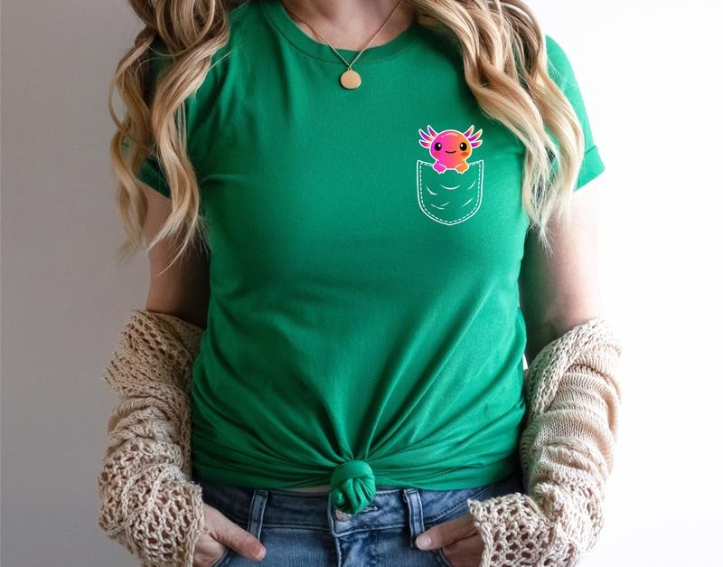 Axolotl Cute Pocket Size Kawaii Lover Animal - Adult & Kids T-Shirts, Sweatshirts & Hoodies apparel design preview 1