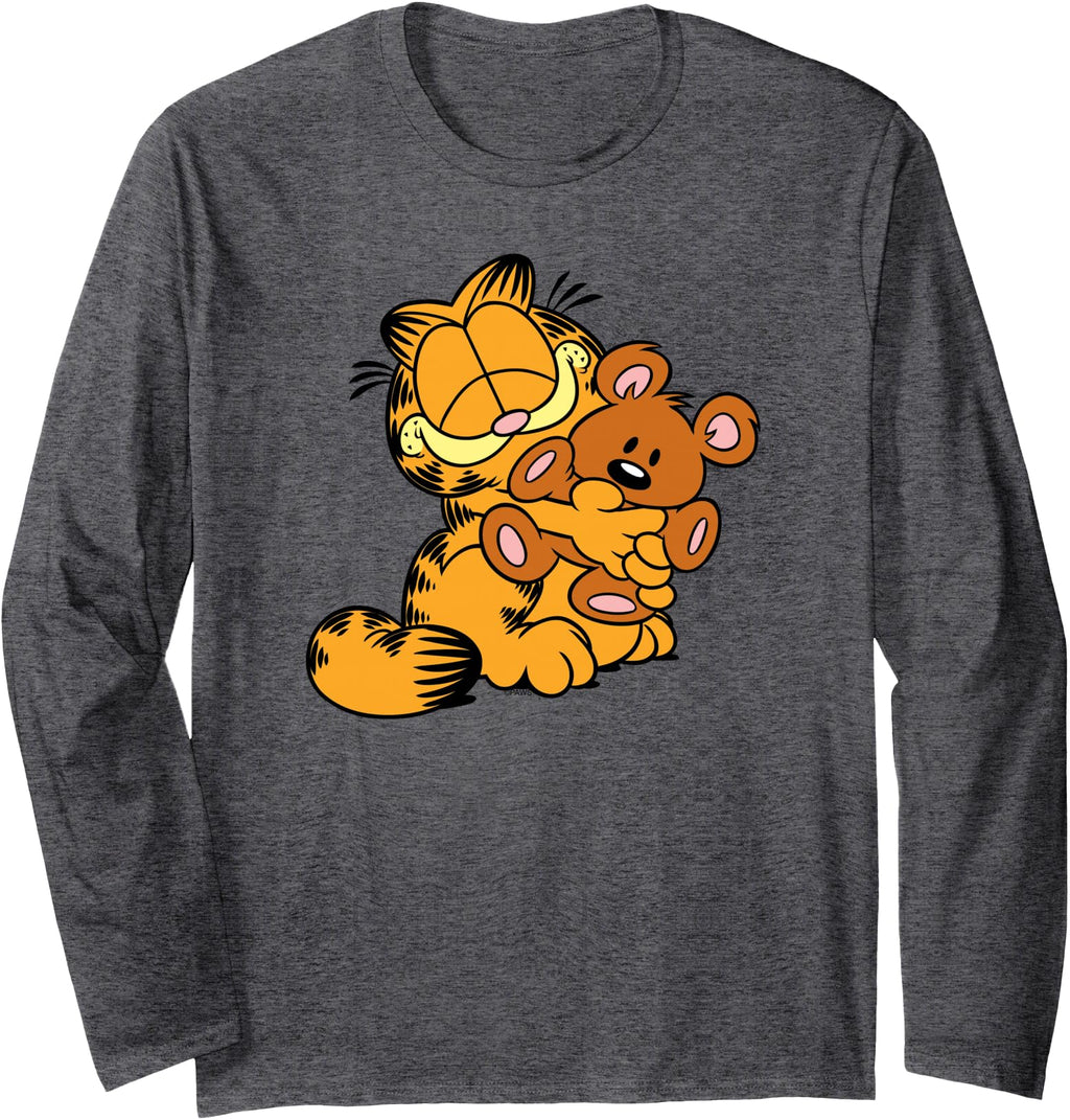 Handcrafted Garfield Hugging Pooky Hoodie - Custom Art Print for Adults - T-Shirt, Sweatshirt, Hoodie