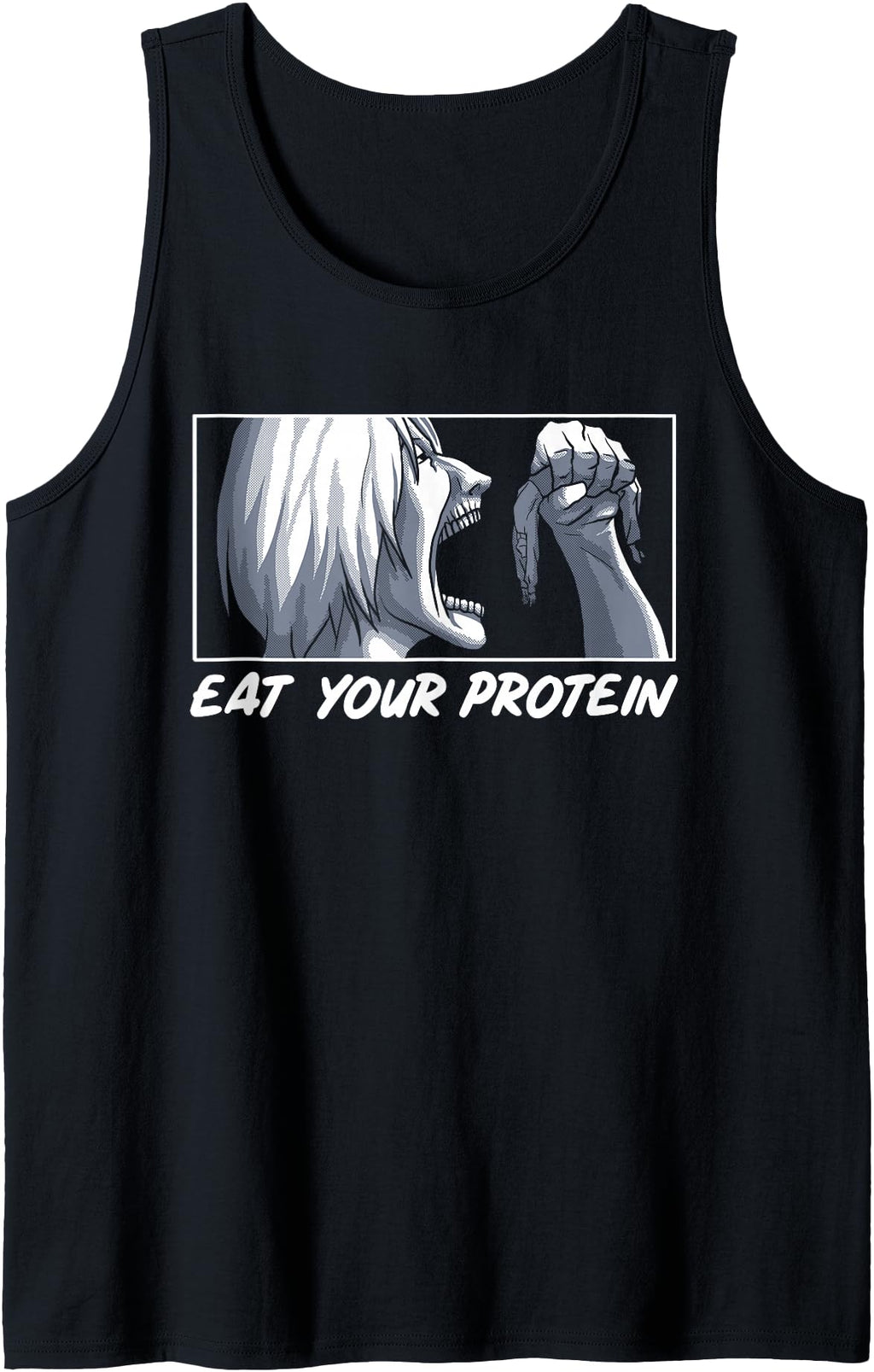 Authentic Eat Your Protein Anime Gym Sweatshirt - Trendy Graphic Unisex - T-Shirt, Sweatshirt, Hoodie
