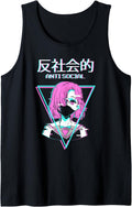 Original Antisocial Vaporwave Anime Sweatshirt - Unique Graphic Men Women - T-Shirt, Sweatshirt, Hoodie