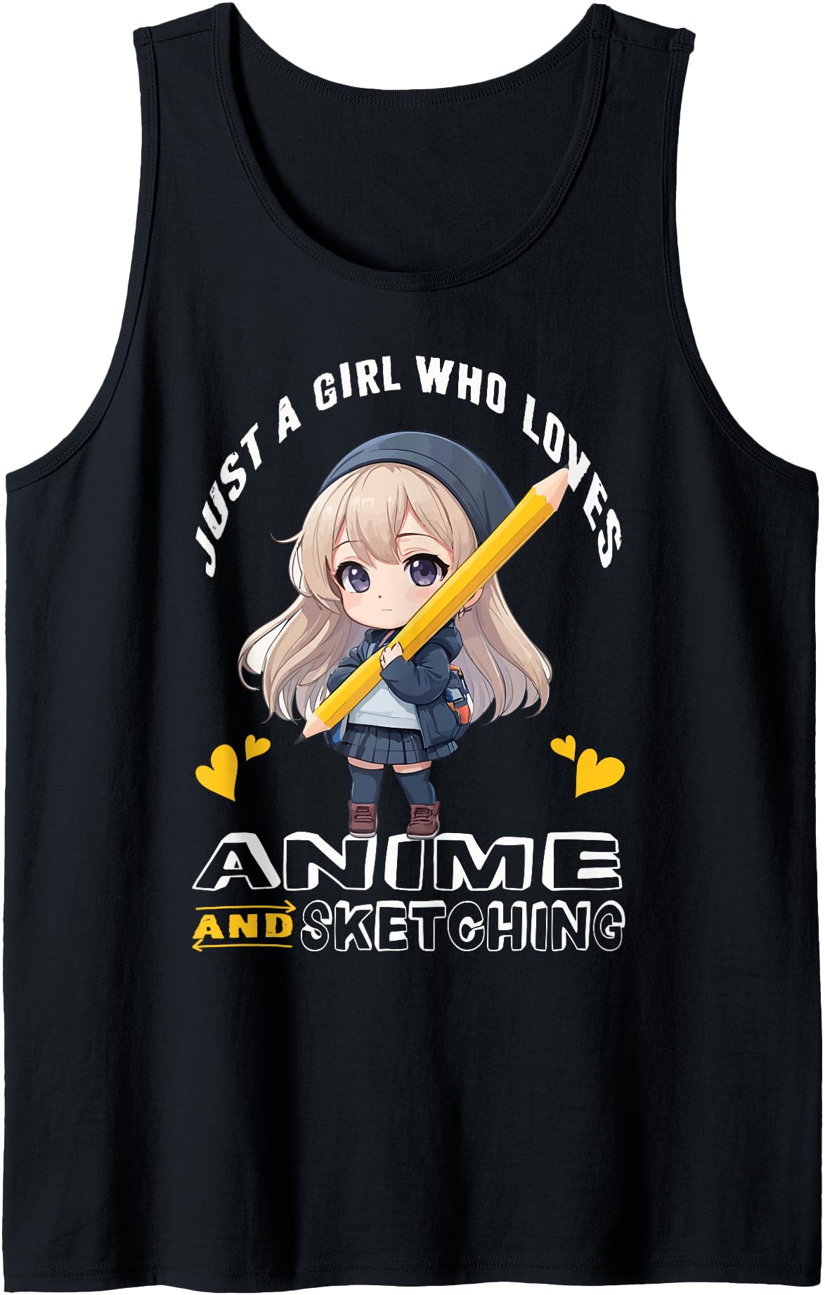 Just Who Loves Anime And Sketching Sweatshirt - Trendy Graphic for Adults - T-Shirt, Sweatshirt, Hoodie
