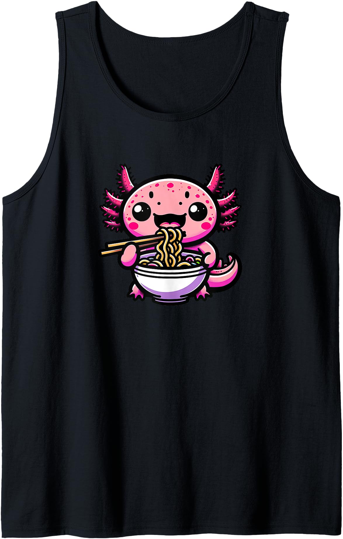Handcrafted Kawaii Anime Axolotl Eating T-Shirt - Trendy Graphic Unisex - T-Shirt, Sweatshirt, Hoodie