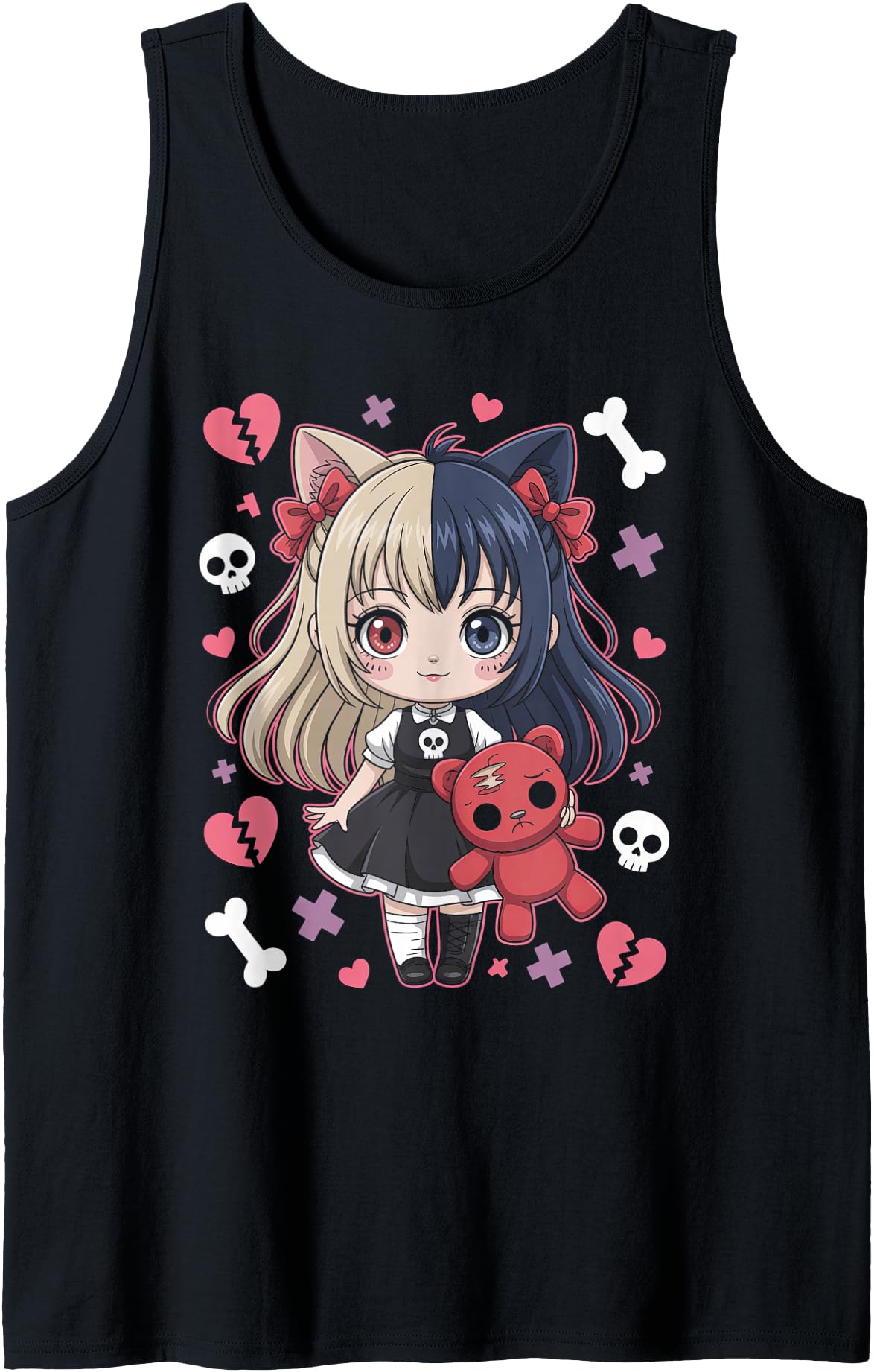 Exclusive Goth Emo Teddybear Gothic T-Shirt - Unique Graphic for Adults - T-Shirt, Sweatshirt, Hoodie
