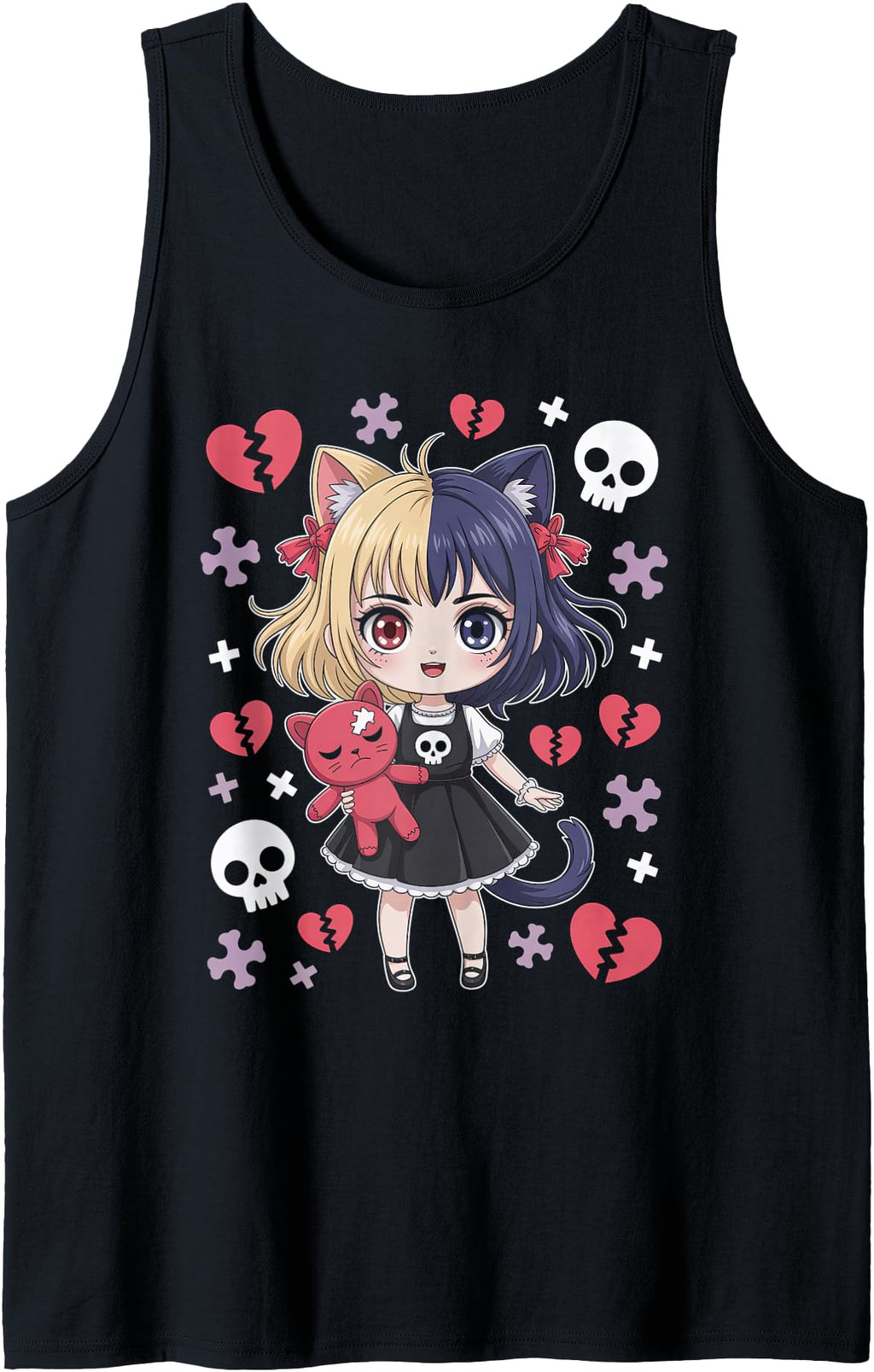 Exclusive Goth Emo Teddybear T-Shirt - Casual Everyday Wear for Adults - T-Shirt, Sweatshirt, Hoodie