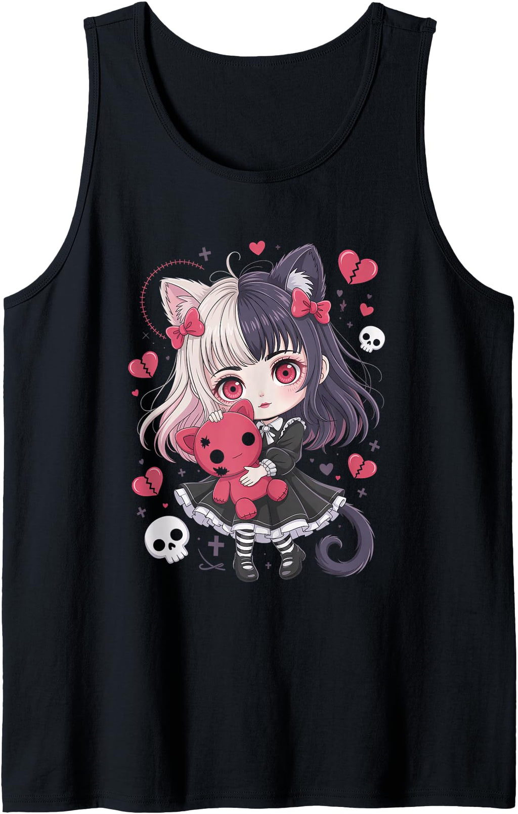 Exclusive Goth Emo Teddybear Gothic T-Shirt - Custom Art Print Men Women - T-Shirt, Sweatshirt, Hoodie