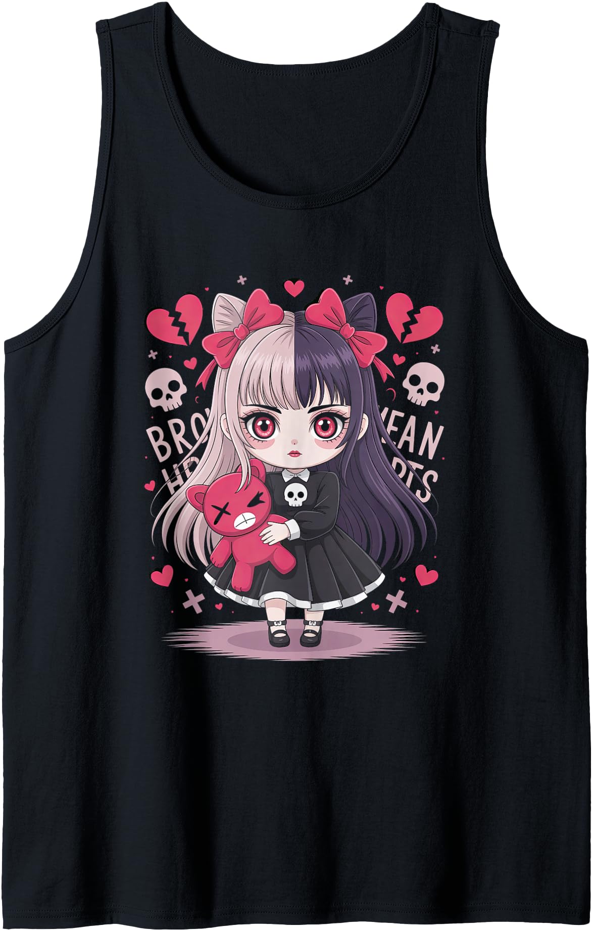 Original Goth Emo Teddybear Gothic T-Shirt - Custom Art Print Men Women - T-Shirt, Sweatshirt, Hoodie