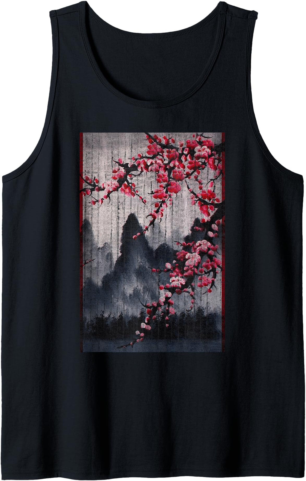 Original Cherry Blossom Woodblock Sweatshirt - Unique Graphic Men Women - T-Shirt, Sweatshirt, Hoodie