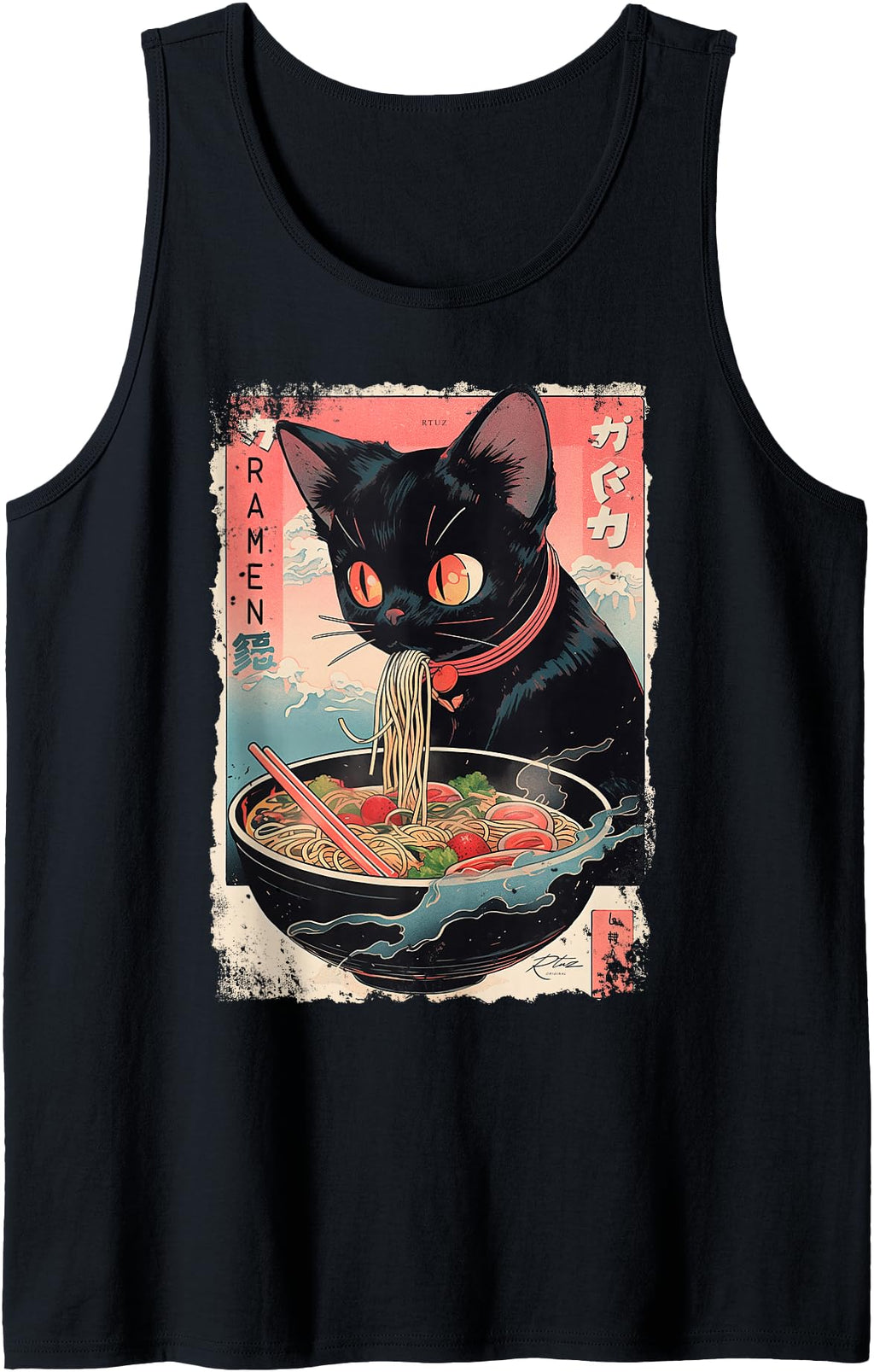 Ramen Noodles Cat Japan Y2K Kawaii T-Shirt - Fun Novelty Design Men Women - T-Shirt, Sweatshirt, Hoodie