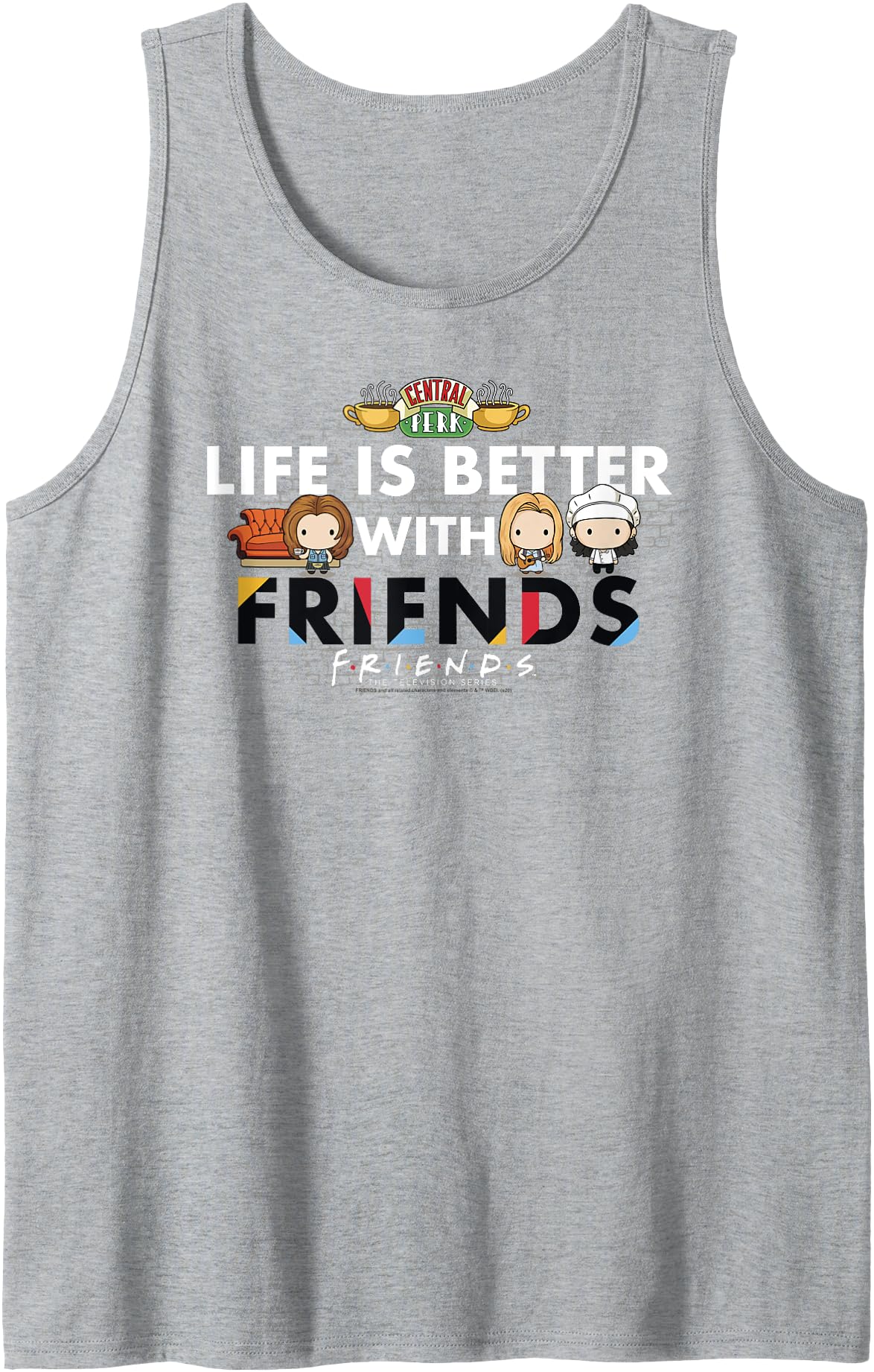Friends Chibi Life Is Better Sweatshirt - Custom Art Print Men Women - T-Shirt, Sweatshirt, Hoodie