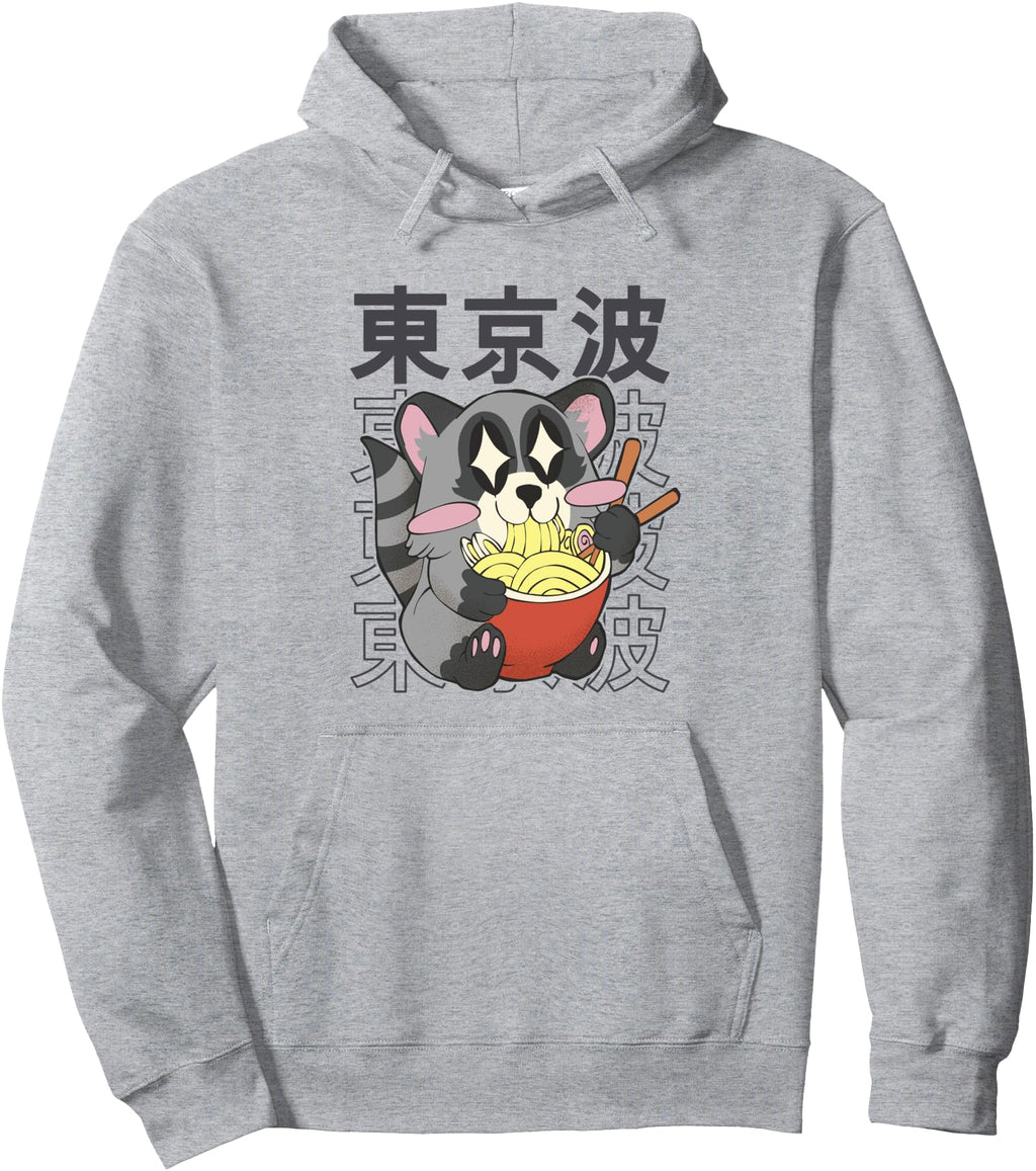 Handcrafted Raccoon Eating Ramen T-Shirt - Streetwear Style for Adults - T-Shirt, Sweatshirt, Hoodie