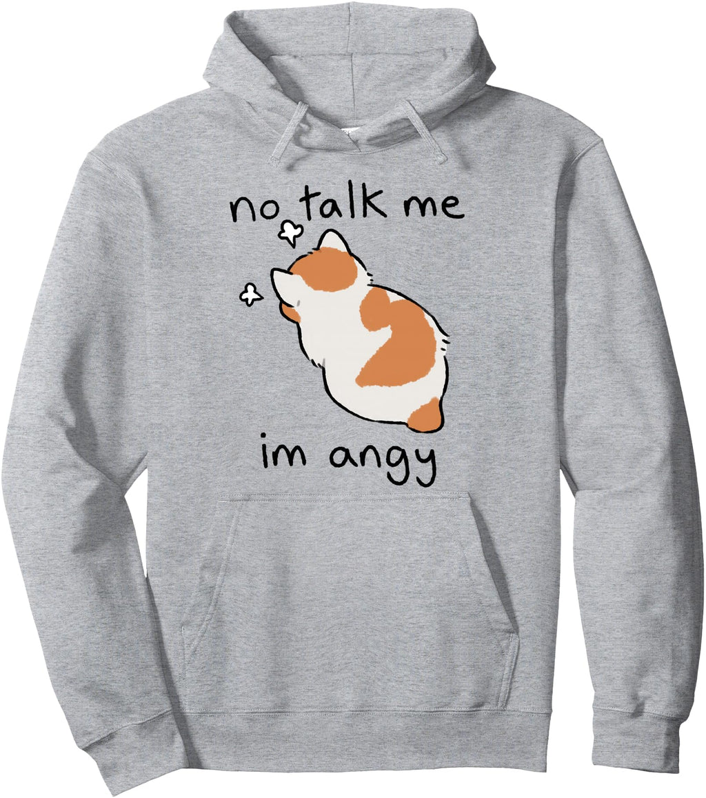 Exclusive No Talk Me I M Angry Anime Cat Hoodie - Trendy Graphic Men Women - T-Shirt, Sweatshirt, Hoodie