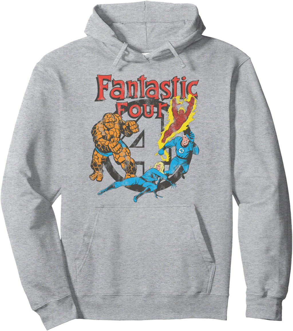Marvel Fantastic Four Group Shot Sweatshirt - Novelty Apparel for Adults - T-Shirt, Sweatshirt, Hoodie