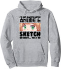 I M Not Always Watch Anime Sketch Sweatshirt - Minimalist Print for Adults - T-Shirt, Sweatshirt, Hoodie