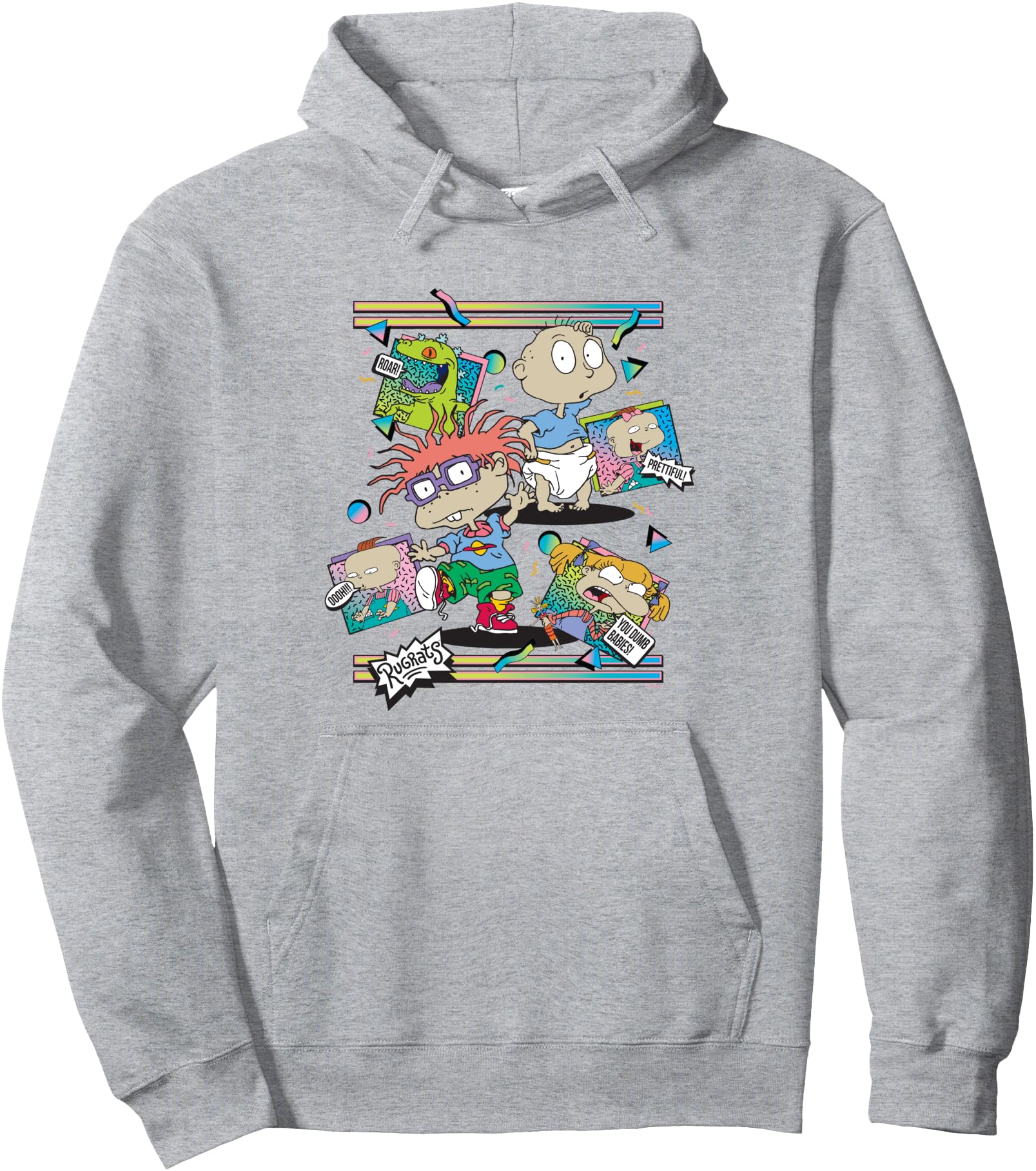Rugrats Iconic Characters Group Shot Sweatshirt - Graphic Print for Adults - T-Shirt, Sweatshirt, Hoodie