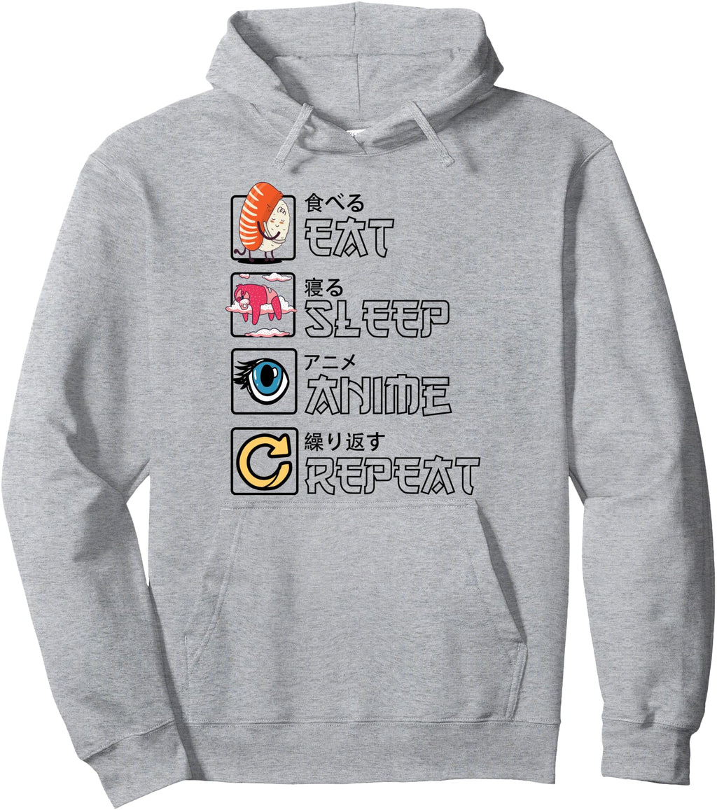 Sweet Manga Kawaii Eat Sleep Anime Sweatshirt - Unique Graphic Unisex - T-Shirt, Sweatshirt, Hoodie