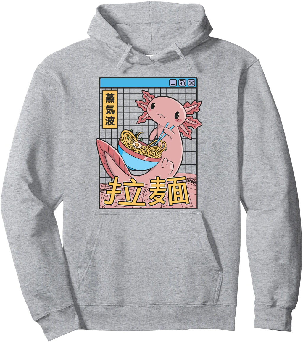 Authentic Axolotl Eating Ramen Hoodie - Casual Everyday Wear for Adults - T-Shirt, Sweatshirt, Hoodie