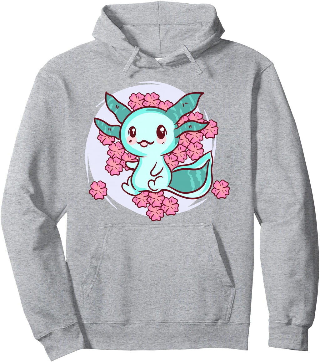 Original Cherry Blossom Axolotl Sweatshirt - Casual Everyday Wear Unisex - T-Shirt, Sweatshirt, Hoodie