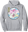 Surfing Wine Glass Japan Waves Kawaii T-Shirt - Graphic Print for Adults - T-Shirt, Sweatshirt, Hoodie