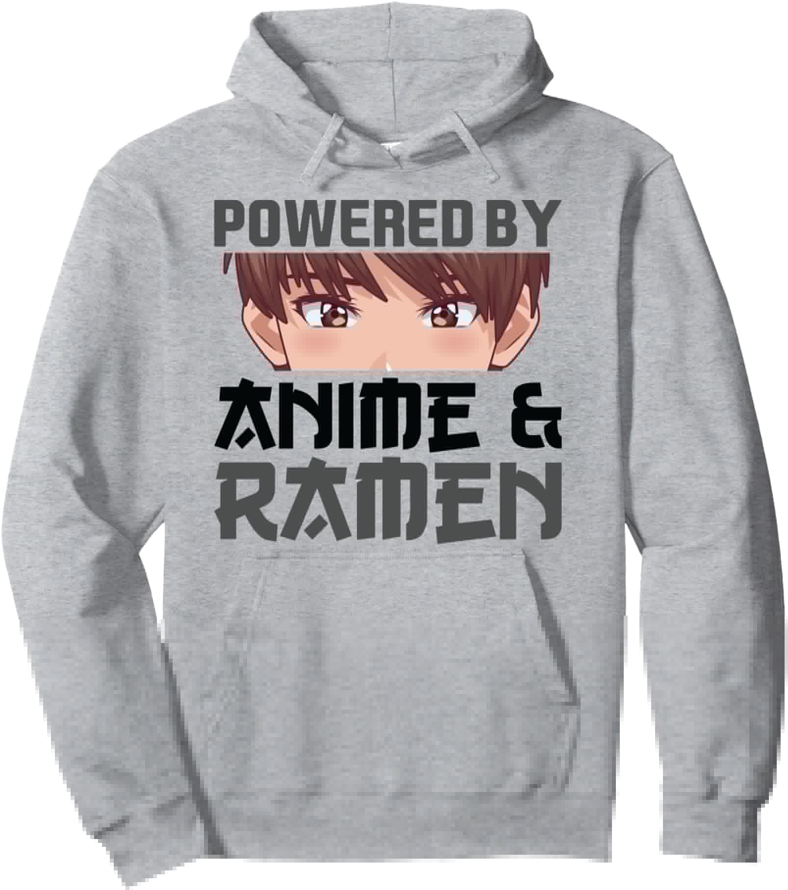 Powered Anime Ramen Anime Exclusive Hoodie - Unique Graphic Unisex - T-Shirt, Sweatshirt, Hoodie