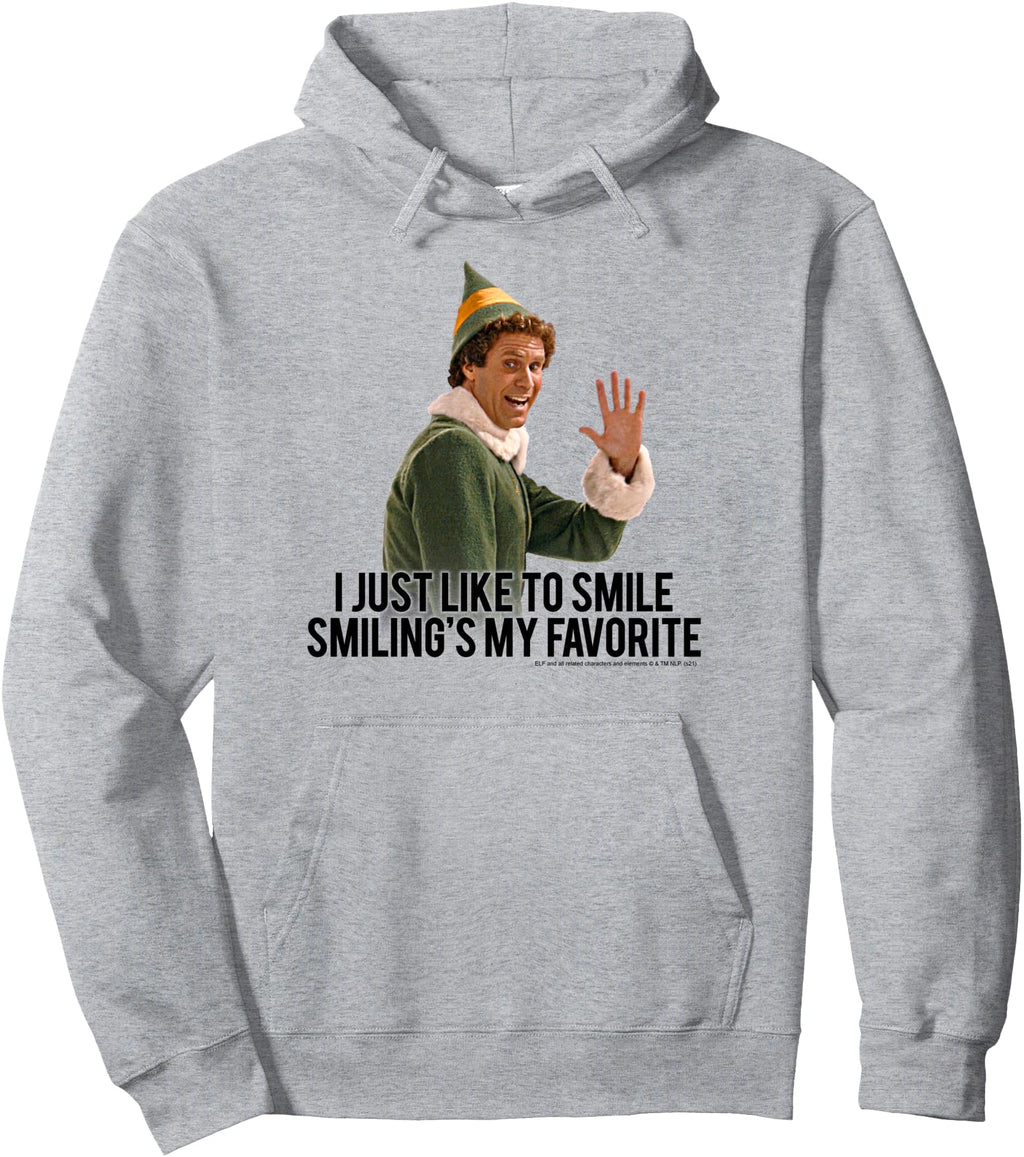 Elf I Just Like To Smile Buddy Movie Hoodie - Minimalist Print Unisex - T-Shirt, Sweatshirt, Hoodie