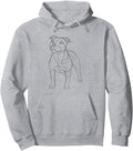 Line Art Staffordshire Bull Terrier Hoodie - Trendy Graphic for Adults - T-Shirt, Sweatshirt, Hoodie