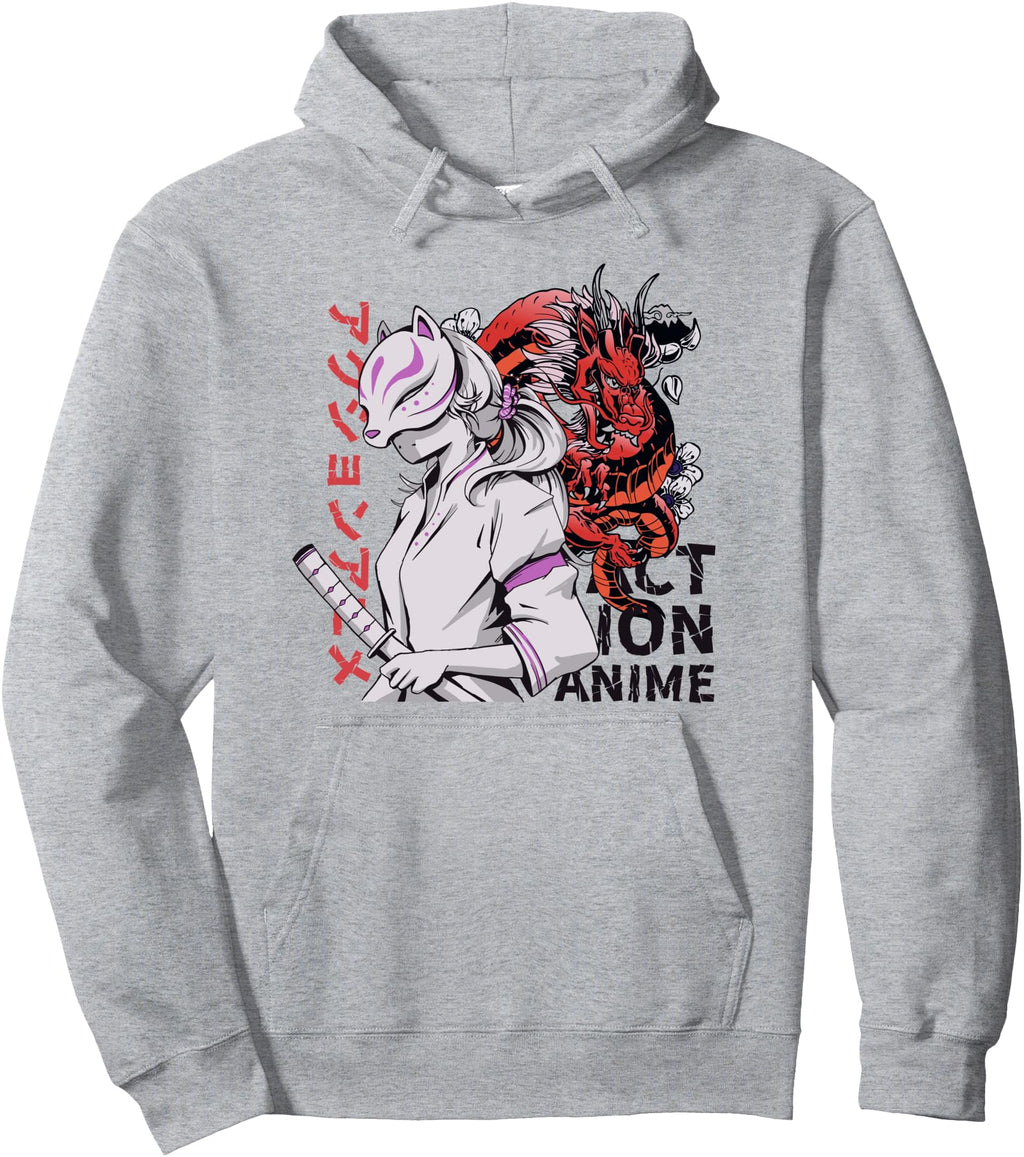 Handcrafted Japanese Kitsune Samurai T-Shirt - Streetwear Style Unisex - T-Shirt, Sweatshirt, Hoodie