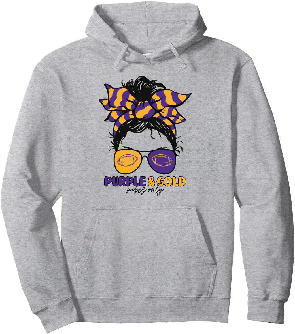 Handcrafted Purple And Gold Vibes Only T-Shirt - Trendy Graphic Men Women - T-Shirt, Sweatshirt, Hoodie