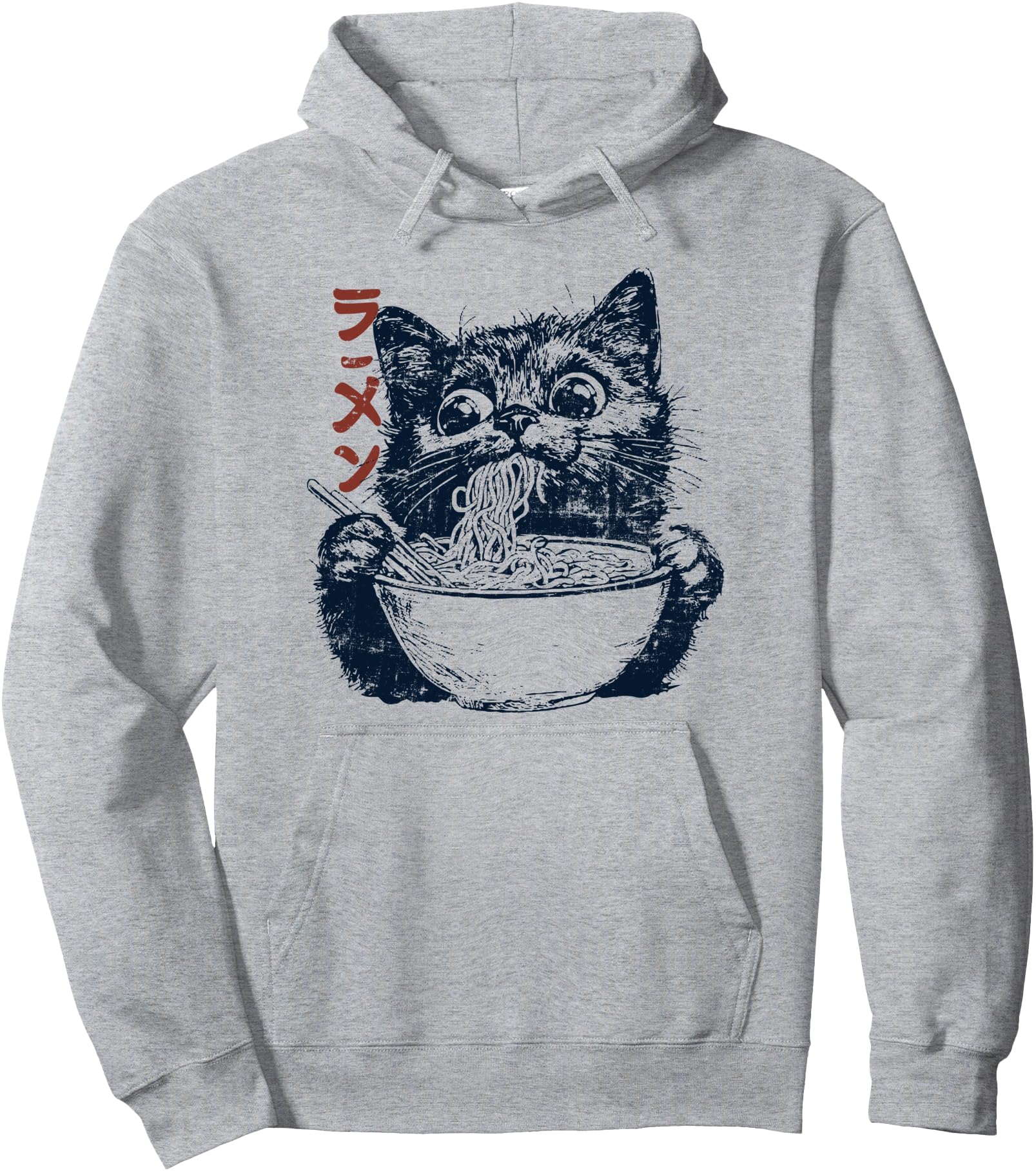 Exclusive Kawaii Cat Eating Ramen Hoodie - Graphic Print for Adults - T-Shirt, Sweatshirt, Hoodie