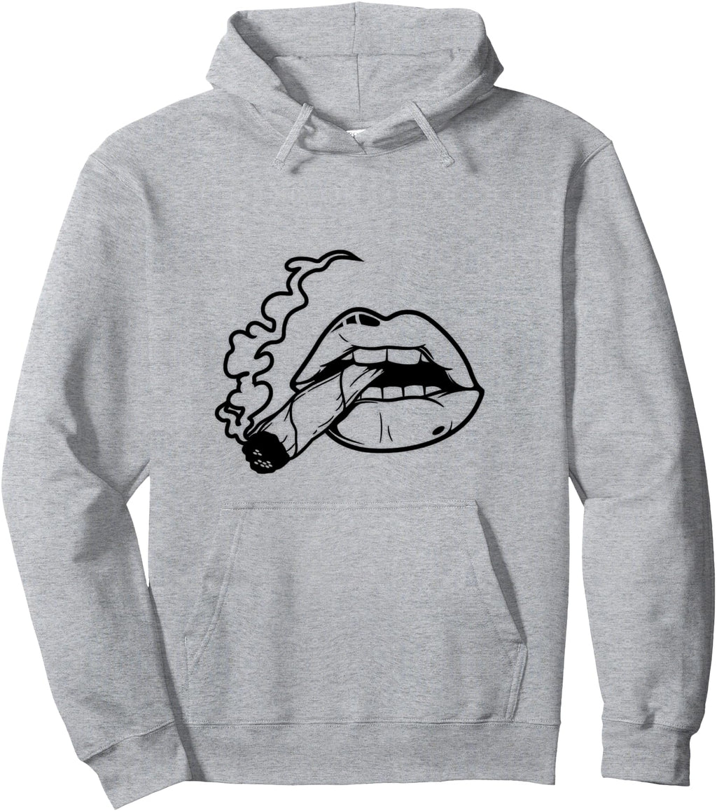 Authentic Cigarette Lips Motif Hoodie - Aesthetic Graphic for Adults - T-Shirt, Sweatshirt, Hoodie