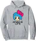Authentic Anime Is Life Anime Japanese Hoodie - Unique Graphic for Adults - T-Shirt, Sweatshirt, Hoodie