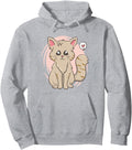 Exclusive Kawaii Anime Cat Fox Sweatshirt - Aesthetic Graphic for Adults - T-Shirt, Sweatshirt, Hoodie