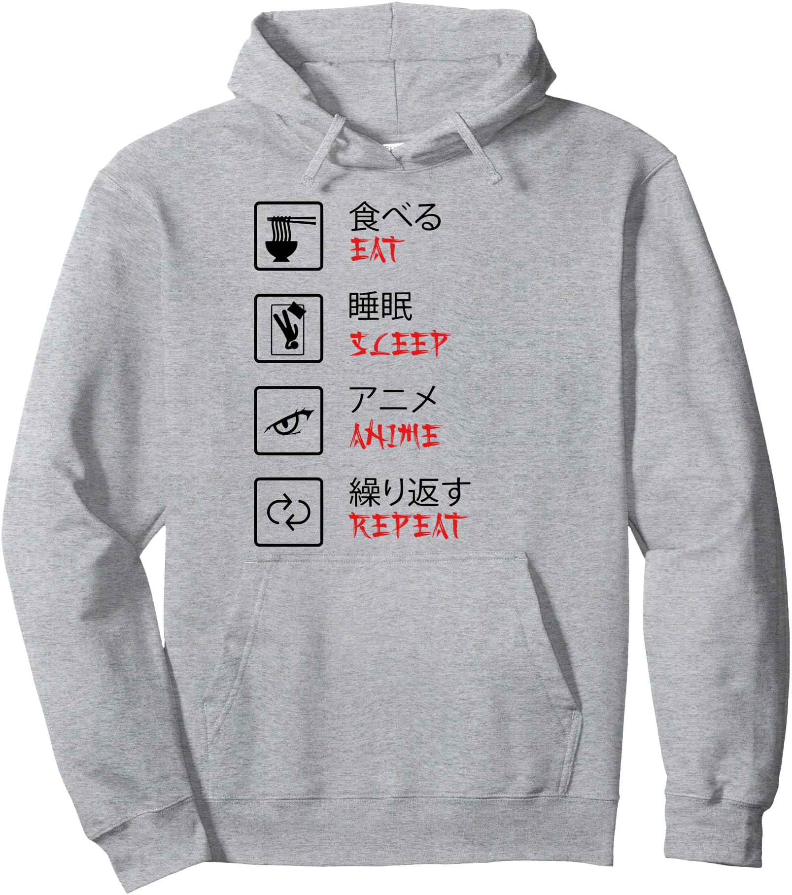 Original Eat Sleep Anime Repeat Sweatshirt - Aesthetic Graphic Unisex - T-Shirt, Sweatshirt, Hoodie