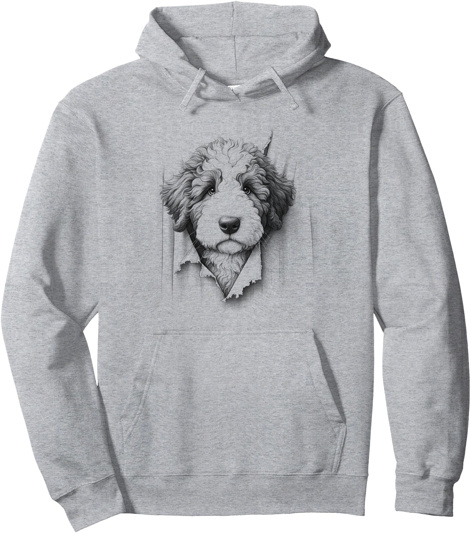 Authentic Bernedoodle Peeking Sweatshirt - Casual Everyday Wear for Adults - T-Shirt, Sweatshirt, Hoodie