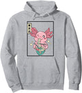 Kawaii Axolotl Eating Ramen Sweatshirt - Trendy Graphic for Adults - T-Shirt, Sweatshirt, Hoodie