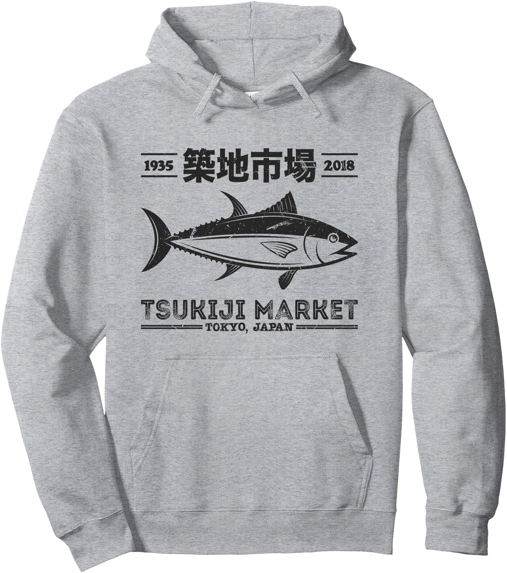 Tsukiji Fish Market Tuna Streetwear Hoodie - Aesthetic Graphic for Adults - T-Shirt, Sweatshirt, Hoodie