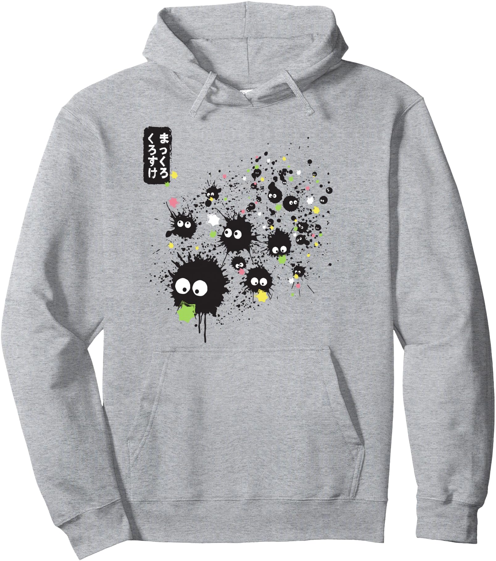 Susuwatari Colors Adults Anime Grey Hoodie - Streetwear Style Men Women - T-Shirt, Sweatshirt, Hoodie