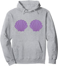 Mermaid Seashell Bra Purple T-Shirt - Casual Everyday Wear Men Women - T-Shirt, Sweatshirt, Hoodie