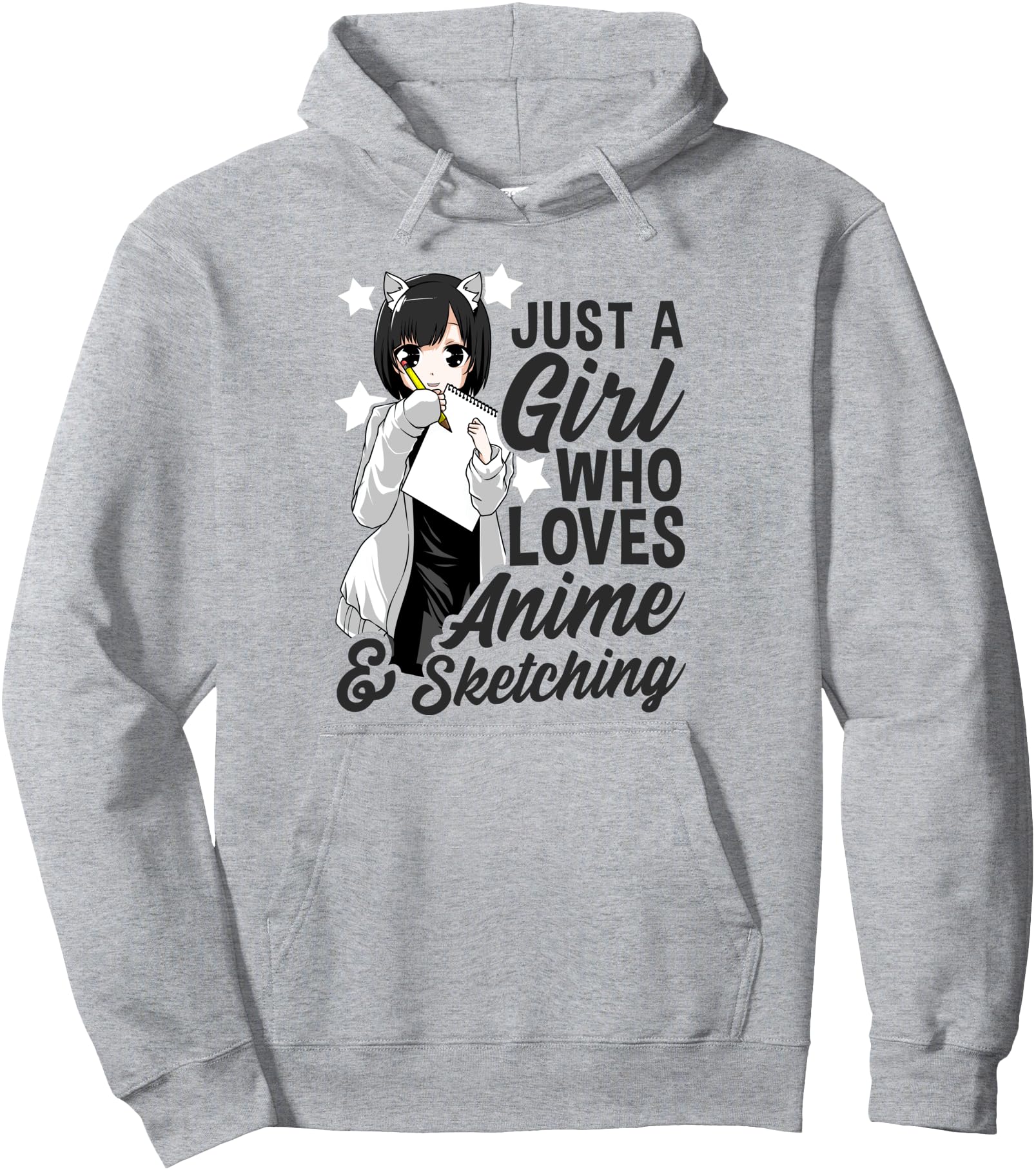 Original Anime Just Who Loves Hoodie - Casual Everyday Wear for Adults - T-Shirt, Sweatshirt, Hoodie