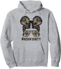Exclusive Utv Messy Bun Sunglasses Mud Hoodie - Novelty Apparel Unisex - T-Shirt, Sweatshirt, Hoodie