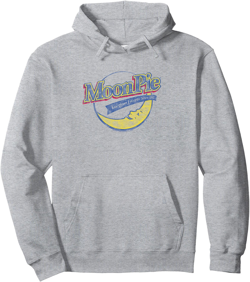 Moonpie Distressed Logo Hoodie - Casual Everyday Wear Unisex - T-Shirt, Sweatshirt, Hoodie