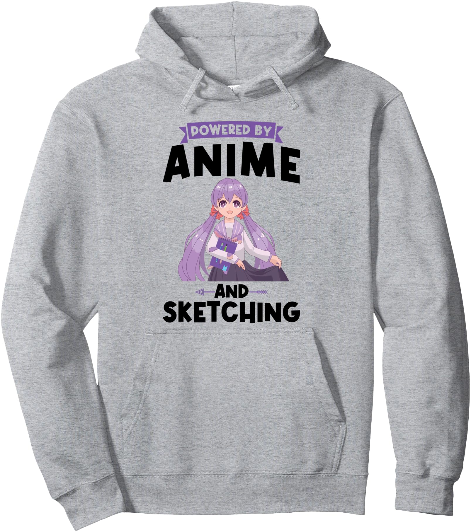 Powered Anime And Sketching Anime Rare Sweatshirt - Graphic Print Men Women - T-Shirt, Sweatshirt, Hoodie