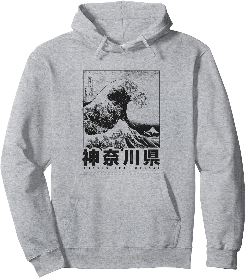 Handcrafted Great Wave Before Kanagawa Hoodie - Unique Graphic Men Women - T-Shirt, Sweatshirt, Hoodie