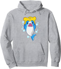 Handcrafted Kawaii Shark Mendaiko Hat Hoodie - Minimalist Print for Adults - T-Shirt, Sweatshirt, Hoodie
